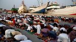 Potret Salat Id di Pelabuhan Sunda Kelapa