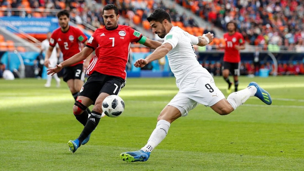 Uruguay mengalahkan Mesir dengan skor 1-0 (REUTERS/Andrew Couldridge)