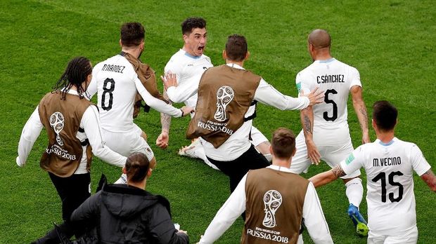  Uruguay tidak pernah kebobolan di babak grup Piala Dunia 2018. 
