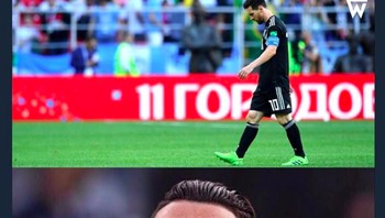 Ronaldo menertawakan kegagalan Messi mencetak penalti. Foto: istimewa
