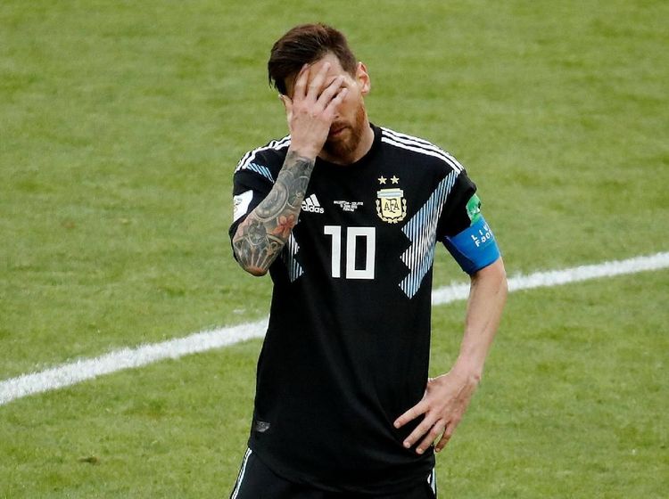 Wajah Lesu Lionel Messi Usai Argentina Diimbangi Islandia