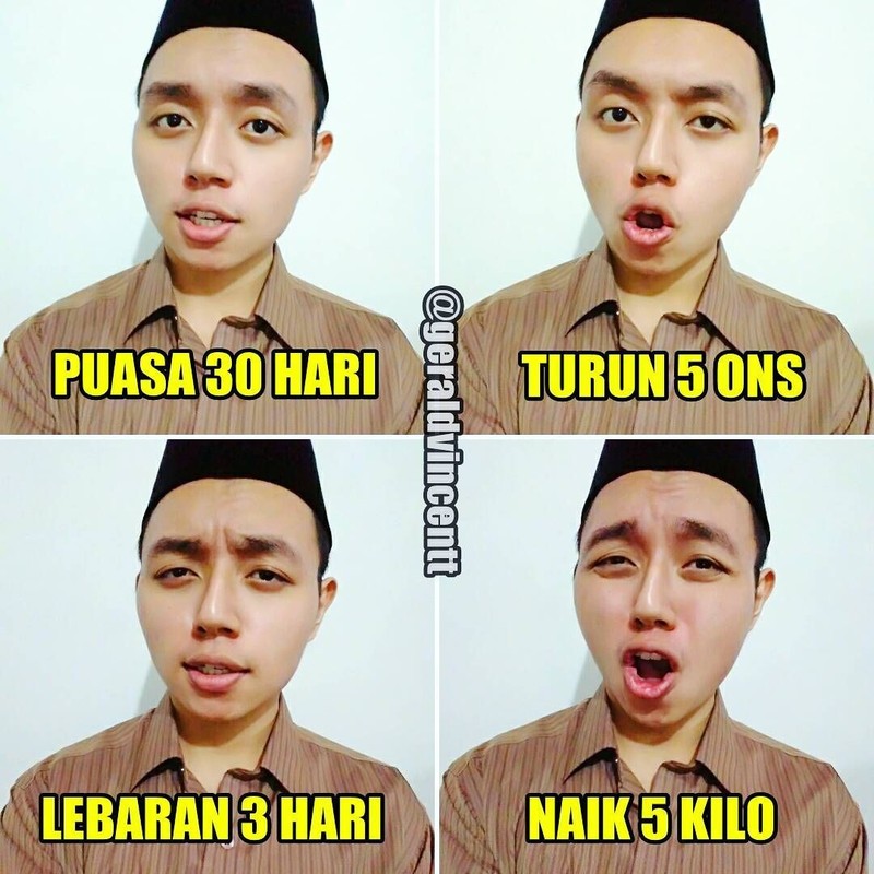 Meme gemukan habis lebaran
