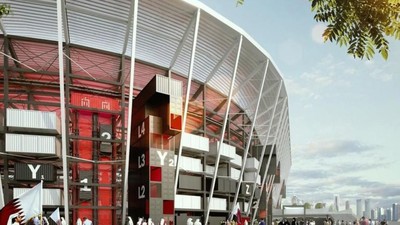 Apa Jadinya Kalau Stadion Dibuat Dari Tumpukan Peti Kemas?