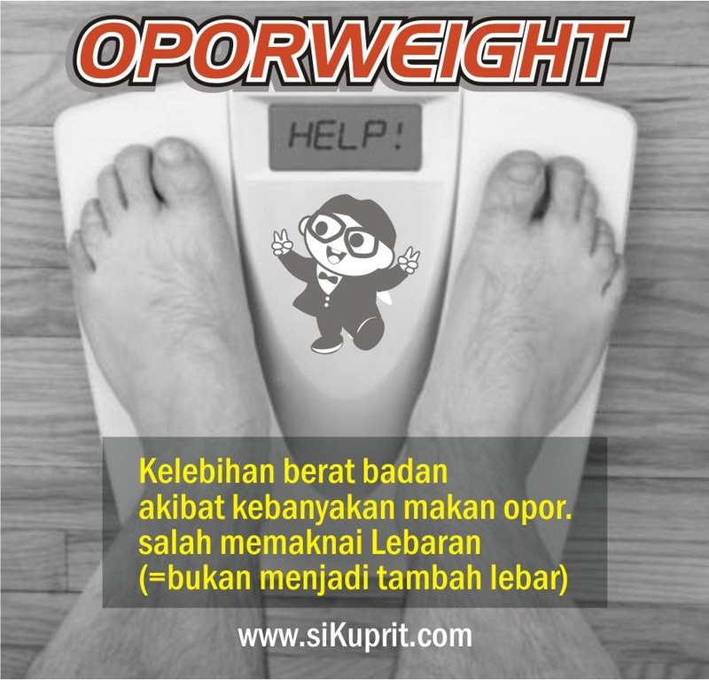 Meme berat badan naik usai lebaran.