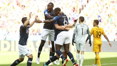 VAR dan Dua Penalti Warnai Prancis Vs Australia