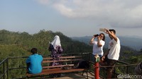 Kebun teh yang selalu ramai dikunjungi wisatawan ini berada di Dusun Nglinggo, Desa Pagerharjo, Kecamatan Samigaluh, Kabupaten Kulon Progo, DI Yogyakarta. (Eko Susanto/detikTravel)