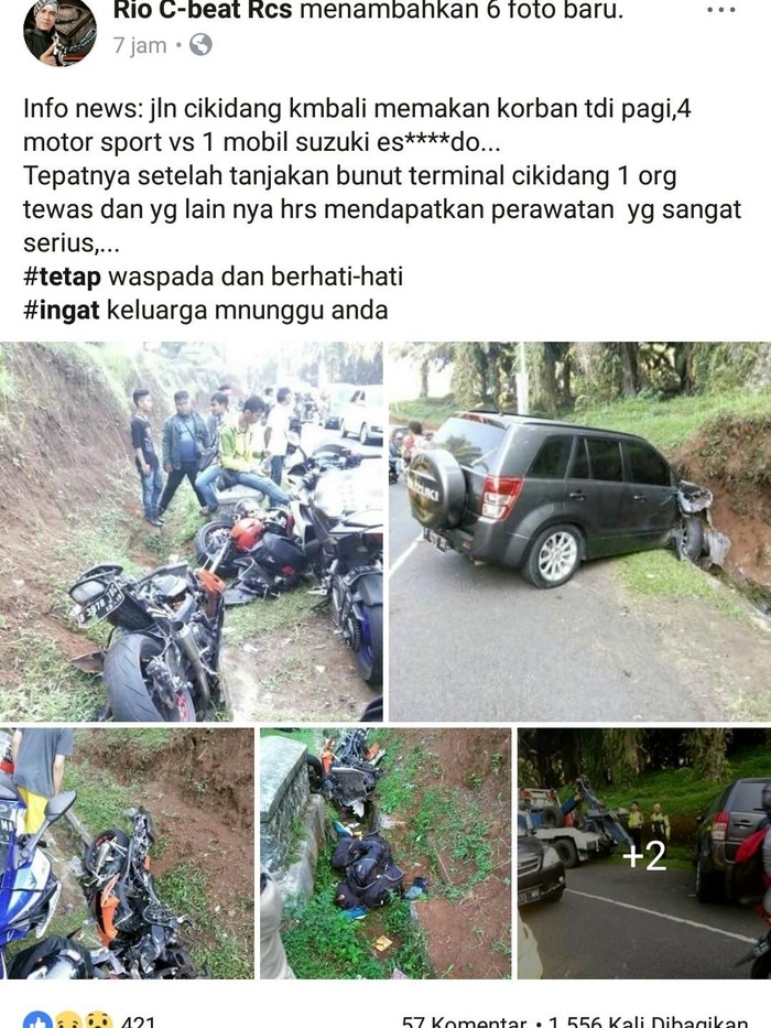 Viral Pemoge Tewas Tabrakan di Sukabumi, Begini Faktanya