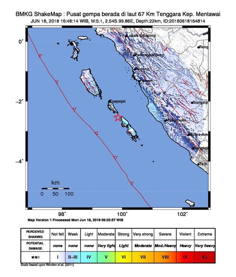 Gempa 5,1 SR di Kepulauan Mentawai, Tak Berpotensi Tsunami Gempa 5,1 SR di Kepulauan Mentawai, Tak Berpotensi Tsunami