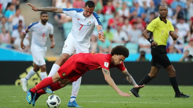 Permainan bertahan Panama sempat membuat Belgia kesulitan mencetak gol.