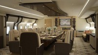 Boeing 747-8 Intercontinental BBJ dihargai $ 403 juta, namum belum termasuk biaya kostumisasi.  Di dalamnya tersedia ruang kantor, kamar tidur mewah, dan ruang makan megah yang dapat diubah menjadi ruang rapat. Foto: Dok. Businessinsider