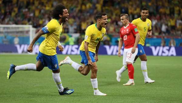 Babak 1: Brasil Ungguli Swiss 1-0 Lewat Gol Indah Coutinho Babak 1: Brasil Ungguli Swiss 1-0 Lewat Gol Indah Coutinho
