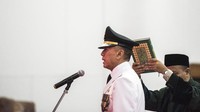 Layaknya pelantikan gubernur terpilih, pengamanan pelantikan juga diperketat. (Foto: Dok. ANTARA FOTO/M Agung Rajasa)