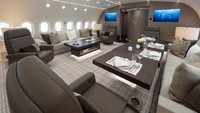 Boeing 787-8 BBJ ini adalah pesawat senilai US$ 224 juta. Pesawat dengan interior seluas 2.400 kaki persegi ini memiliki lantai marmer berpemanas. Foto: Dok. Businessinsider