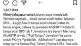 Respon Ahok Soal SP3 Habib Rizieq : Puji Tuhan! Respon Ahok Soal SP3 Habib Rizieq : Puji Tuhan!