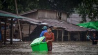 Area paling parah terdampak adalah di sisi selatan Mon. Lebih dari 15.000 orang di wilayah itu telah dikirim ke pos pengungsian sementara.  (Foto: Dok. The Nation)
