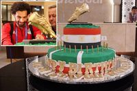 Ini Dia Kue Ulang Tahun Mohamed Salah yang Beratnya 100 Kg