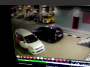 Rehat di SPBU, Mobil Pemudik Berisi Anak Dibawa Kabur Maling