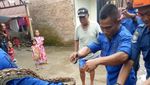Foto: Ular Sanca 4 Meter Ditangkap Saat Hendak Cari Mangsa