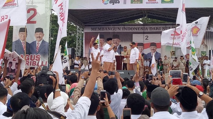 Kampanye Pilgub Sulsel, Prabowo: Rakyat Susah Cari Pekerjaan