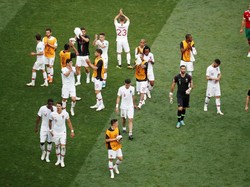Kemenangan ini membuat Portugal mengumpulkan poin empat, setelah laga pertama imbang 3-3 dengan Spanyol. Portugal punya peluang besar lolos ke 16 besar. REUTERS/Christian Hartmann.