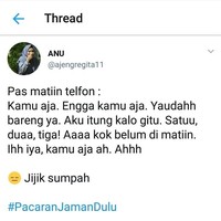 Antara kamu dan dia sama-sama tak ada yang ingin mematikan telepon. Foto: Twitter