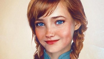 Kembali pada tahun 2011 dengan cara berpikir yang random saya menantang diri dengan photoshop untuk mengeksplorasi dari karakter-karater Disney dari urusa hingga little mermaid sehingga bisa telrihat seperti dalam kehidupan nyata, ujarnya seperti dilansir dari Boredpanda. Si cantik putri Ana dari film Frozen. (Foto: Instagram/jirkavinse)
