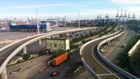 Tol akses Tanjung Priok 11,4 km. Beroperasi 13 April 2017. Danang Sugianto/detikcom.