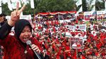 Ini Gaya Megawati-Risma Saat Kampanye Kabeh Sedulur Kabeh Makmur