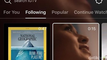 Ini contoh pilihan video yang sudah diunggah oleh akun yang kita follow. Foto: detikINET/Agus Tri Haryanto
