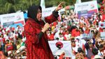 Ini Gaya Megawati-Risma Saat Kampanye Kabeh Sedulur Kabeh Makmur