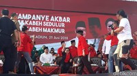 Kampanye akbar Kabeh Sedulur Kabeh Makmur ini sebagai bukti duet Nahdliyin dan nasionalis di Jawa Timur/Foto: Sugeng Harianto