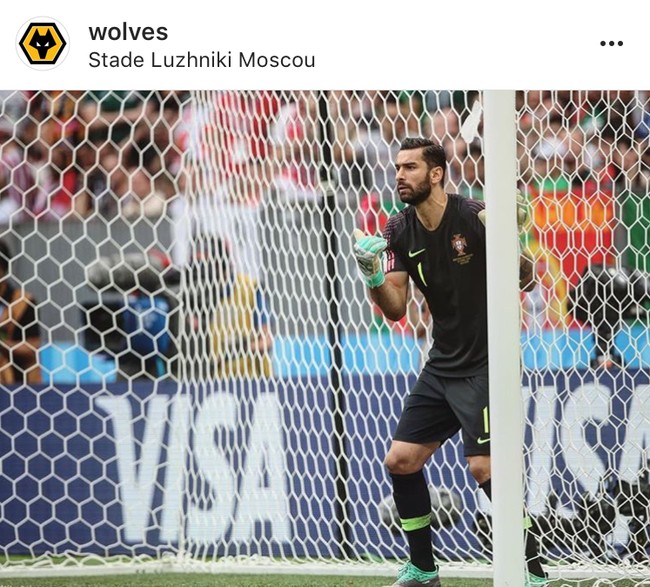 Rui Patricio adalah kiper 30 tahun yang saat pertandingan Portugal melawan Maroko pada Rabu (20/6/2018) beberapakali berhasil menghalau bola yang mengarah ke gawang hasil tendangan pemain Maroko. Foto: Instagram