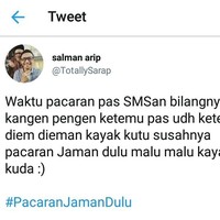 Pacaran zaman dulu yang masih malu-malu. Foto: Twitter