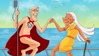 Bukan Lois Lane, Superman menghabiskan masa tuanya bersama Pocahontas. Dok. Instagram/_lesya_guseva_
