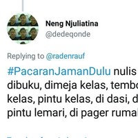 Ini kalau sudah putus gimana ya? Bakalan repot hapusin nama mantan di tempat-tempat tersebut. Foto: Twitter