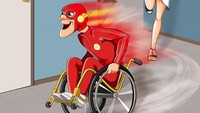Meski sudah menjadi manula, The Flash tetap gesit dan cepat. Dok. Instagram/_lesya_guseva_