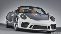 Karakteristik dari 911 Speedster Concept termasuk window frame yang lebih pendek dengan kaca depan yang lebih miring dan jendela samping yang lebih pendek. Foto: Porsche