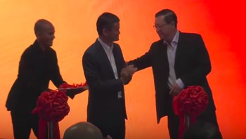 Peresmian kantor Alibaba secara simbolis. Foto: The Star