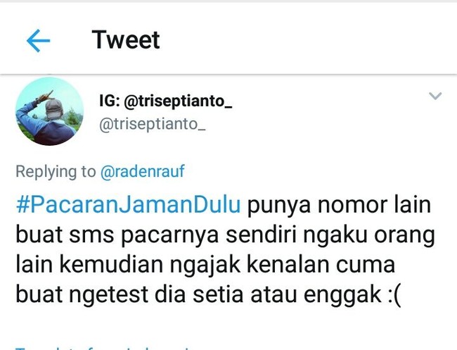  Punya nomor telepon baru hanya untuk mengetest kesetiaan kekasih Foto: Twitter
