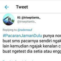  Punya nomor telepon baru hanya untuk mengetest kesetiaan kekasih Foto: Twitter