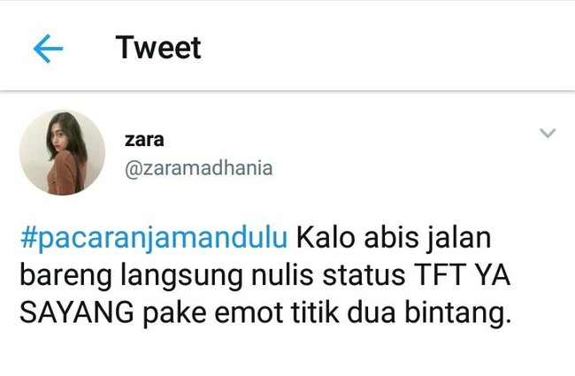 Ini yang biasa dilakukan kebanyakan wanita zaman dulu setelah menghabiskan waktu bareng pacarnya. Sekarang masih ada yang seperti ini? Foto: Twitter