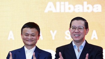 Jack Ma meresmikan langsung kantor Alibaba di Malaysia. Itu adalah kantor pertama Alibaba yang berlokasi di Asia Tenggara. Foto: Reuters