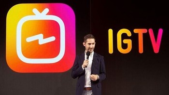 Kevin Systrom saat meluncurkan IGTV. Setelah bergabung dengan Facebook, Instagram makin tak terbendung. Jumlah penggunanya saat ini telah mencapai 1 miliar dan telah menjadi sumber pendapatan iklan yang besar. Maka pembelian senilai USD 1 miliar dinilai terlalu murah. Zuckerberg dinilai brilian mampu meramalkan bahwa Instagram akan sukses besar di bawah Facebook. Foto: Istimewa