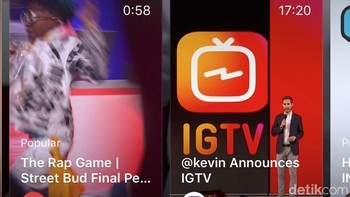 Kalau ini berdasarkan video populer di IGTV untuk saat ini.  Foto: detikINET/Agus Tri Haryanto