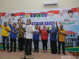 1.500 Saksi Pendukung Cagub Nomer 1 Ikrar Setia di Depan Emil
