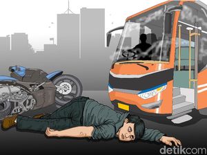 4 Orang Sekeluarga Berboncengan Motor Tabrak Truk di Barru, Bapak-AnakTewas