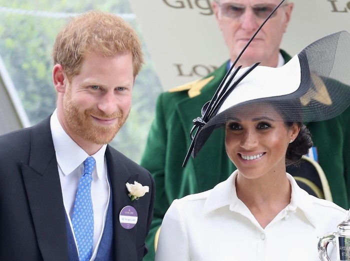 ASCOT, ENGLAND - JUNE 19:  Meghan, Duchess of Sussex, Prince Harry, Duke of Sussex and Prince Charles, Prince of Wales attend Royal Ascot Day 1 at Ascot Racecourse on June 19, 2018 in Ascot, United Kingdom.  (Photo by Chris Jackson/Getty Images)