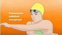 Emangnya berenang doang yang harus pemanasan? (Foto: Internet)
