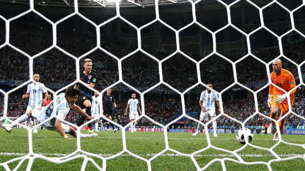 Argentina dikalahkan Kroasia 0-3 di lanjutan penyisihan Grup D. (Foto: Elsa/Getty Images)