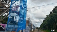 Ini adalah penampakan jalur LRT Palembang saat awal mulai konstruksi (Foto: Grandyos Zafna). dok. detikcom